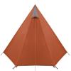3 Person Camping Tent Grey and Orange Waterproof