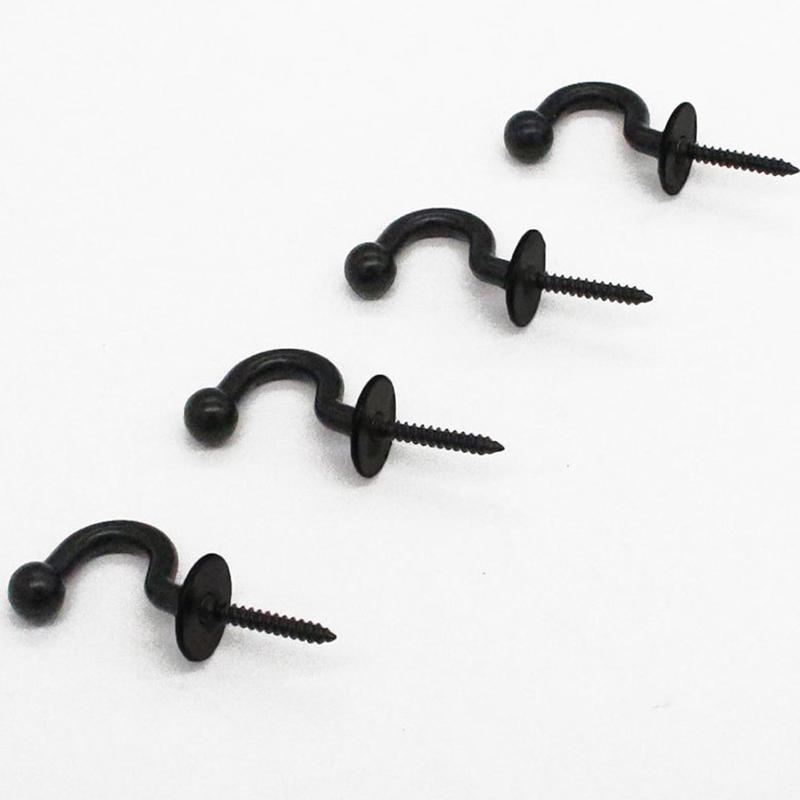Alloy Hooks For Hanging Wall Hanger Hook With Screw Black White Colors Available Belt/Tie Hanger Organizer Kitchen Accessories