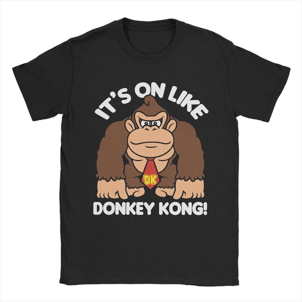 2026 New Fashion Funny Donkey Kong Video Games High Quality Soft T Shirts Mens Oneck Short Sleeve Tops Cotton Summer TopsTops