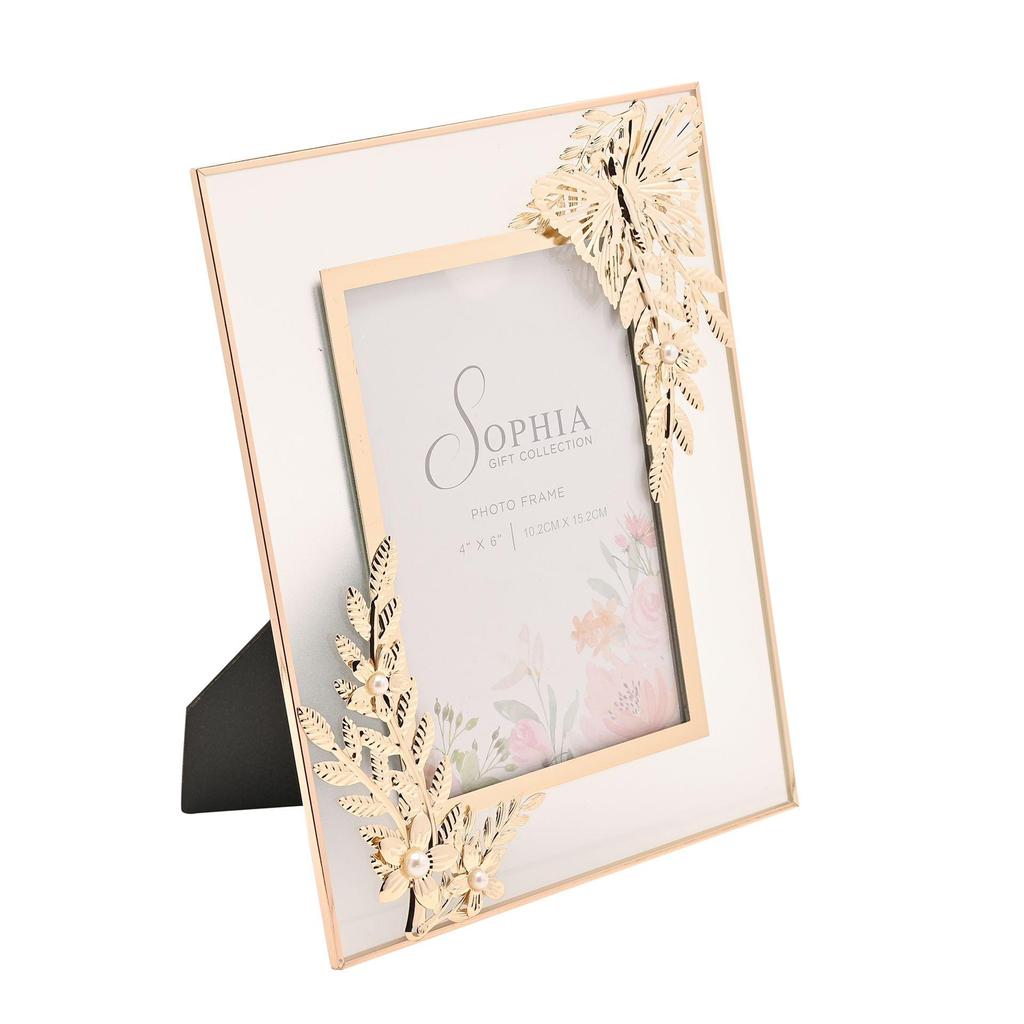 Sophia Classic Gold Butterfly Photo Frame 4 x 6