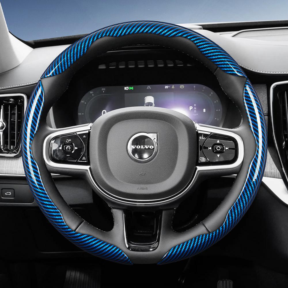 Suitable for Volvo Steering Wheel Cover with Segmented Quick-Release Design, Durable, Compatible with Models Such As Xc60, Xc40, Ex40, Xc90, S60
