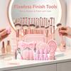 Set Regalo Pennelli Trucco Personalizzato 70 Pezzi, Kit di Pulizia, Beauty Case, Fascia per Capelli, Cinturino da Polso, Spugnetta, Piegaciglia,