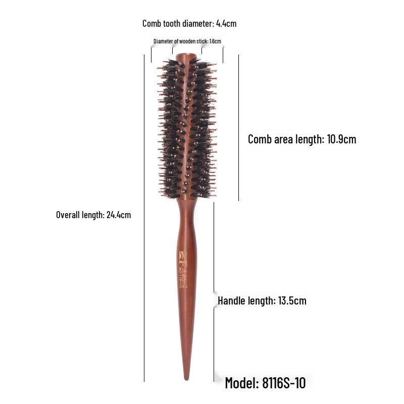 

Термостойкая расческа для завивки из щетины кабана и ролик-щетка 12 pcs/pack