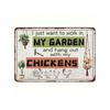 Funny Rooster Metal Wall Art Farm Decor Tin Sign