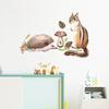 Cartoon Squirrel Hedgehog Wall Sticker For Kids Room Bedroom Decoration Mural Wallpaper Home Decor Nursery Cute Animals Stickers
