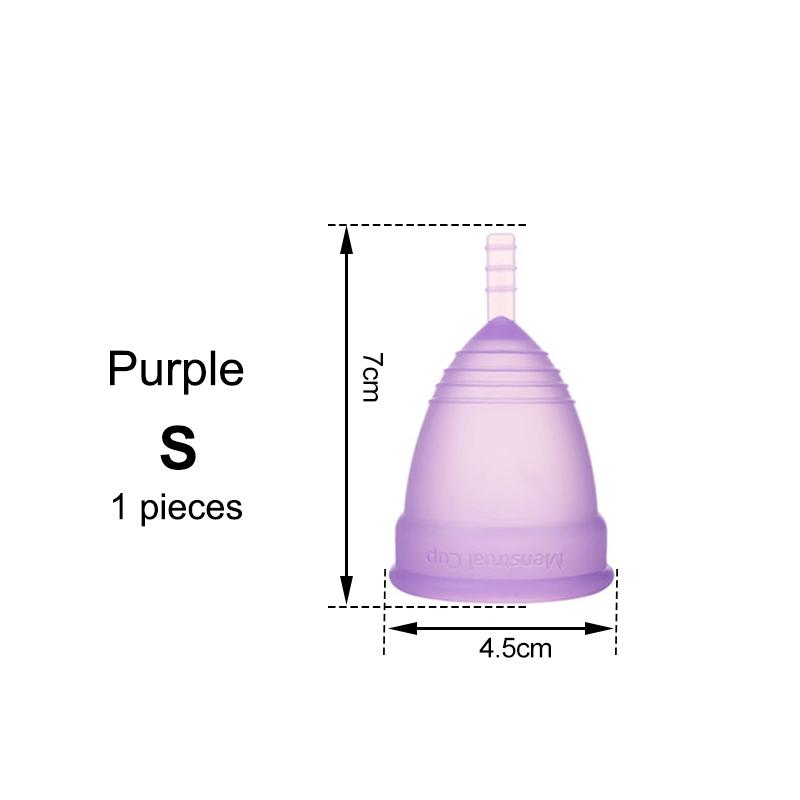 Medical Silicone Menstrual Cup – Leak-Free, Reusable Period Cup for Women, Up to 12 Hours Protection, Soft & Comfortable XS/S/L 4 Colors