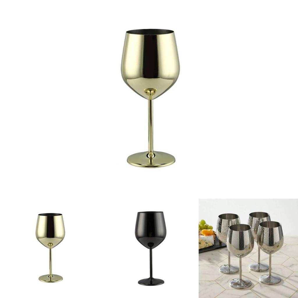 Elegant 304 Stainless Steel Wine Glasses Set Featuring Luxurious High Foot Design For Champagne And Sparkling Wine Ideal For Entertaining Guests