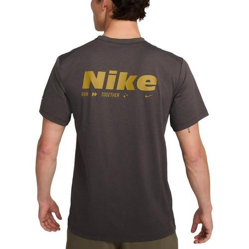 Nike Men's Grey Crew Neck Quick-Dry Short Sleeve T-Shirt