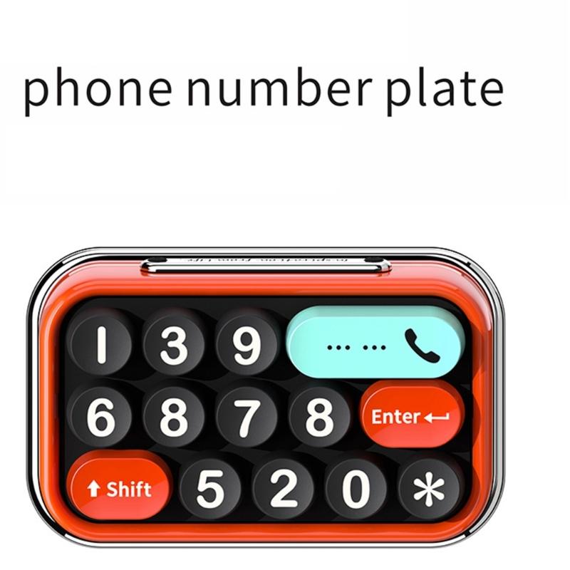Temporary Parking Card Keyboard Phone Number Plate Car Telephone Number Plate