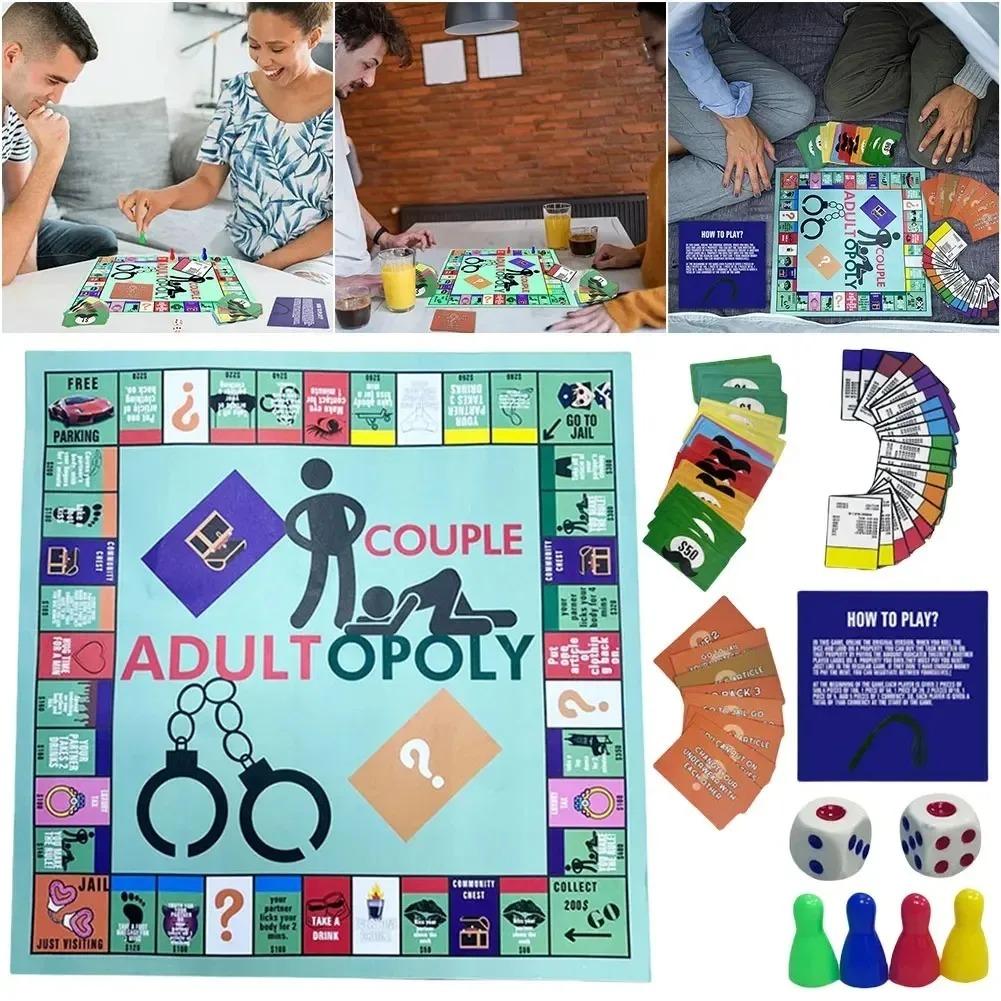 Adultopoly Board Game Couple Date Night Fun Interactive Valentines Gifts for Husband Wife Relationship Card Game Toy