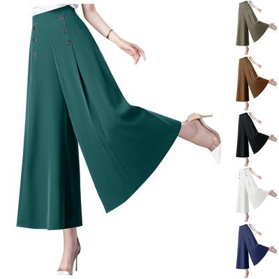 Pantalones casuales de color sólido con cintura elástica para mujer Pantalones deportivos ajustados para mujer