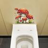 Creative Red Mushroom Stickers - Bathroom and Toilet Decorative Wall Stickers for The Bathroom and Toilet Area