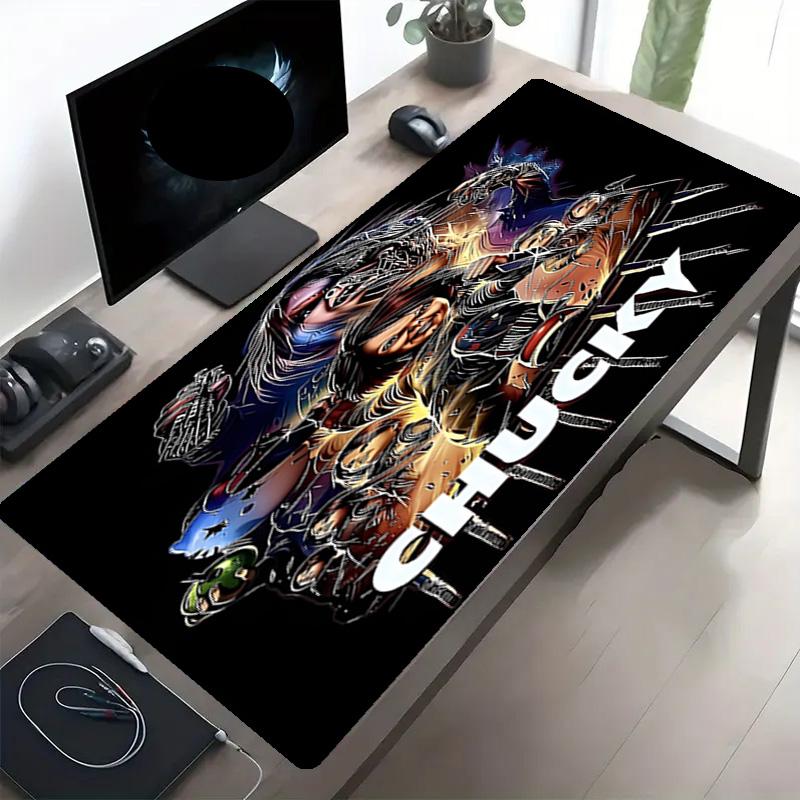 Bride of Chucky Print Mouse Pad, Anti‑Slip Desktop keyboard Mat, for PC Laptop Gaming Working Daily Use, Cool Festival Surprise Gift