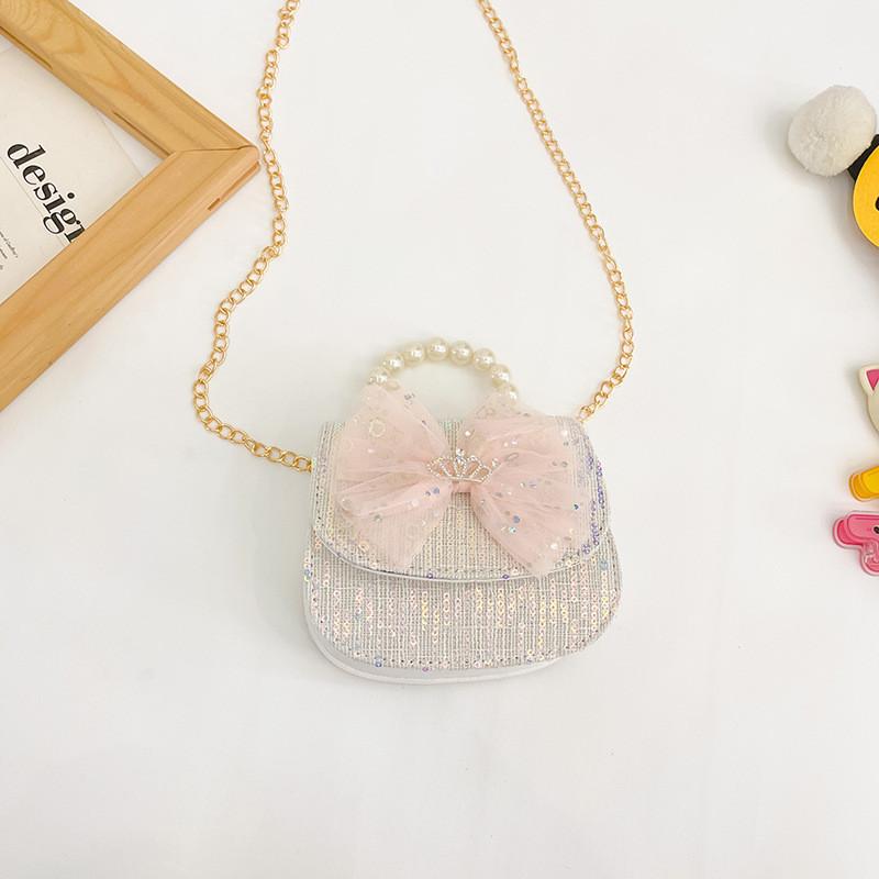 Adorable Mini Canvas Children's Crossbody Bag With Cute Bow And Chic Design