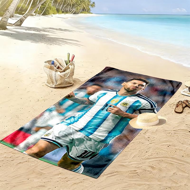 Asciugamano da Spiaggia con Stampa di Messi, Asciugamano Grande Morbido ad Asciugatura Rapida per Spiaggia Campeggio Nuoto