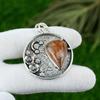 Natural Elestial Quartz Gemstone Pendant 925 Sterling Silver Jewelry For Women
