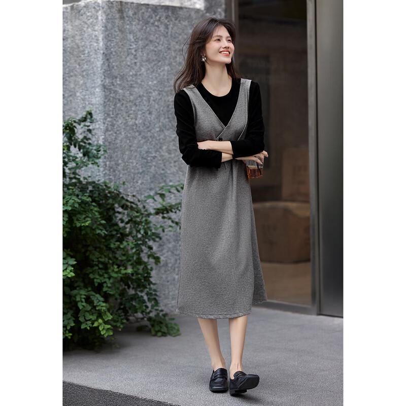 XWI Two-Piece Colorblock Knitted Dress L
