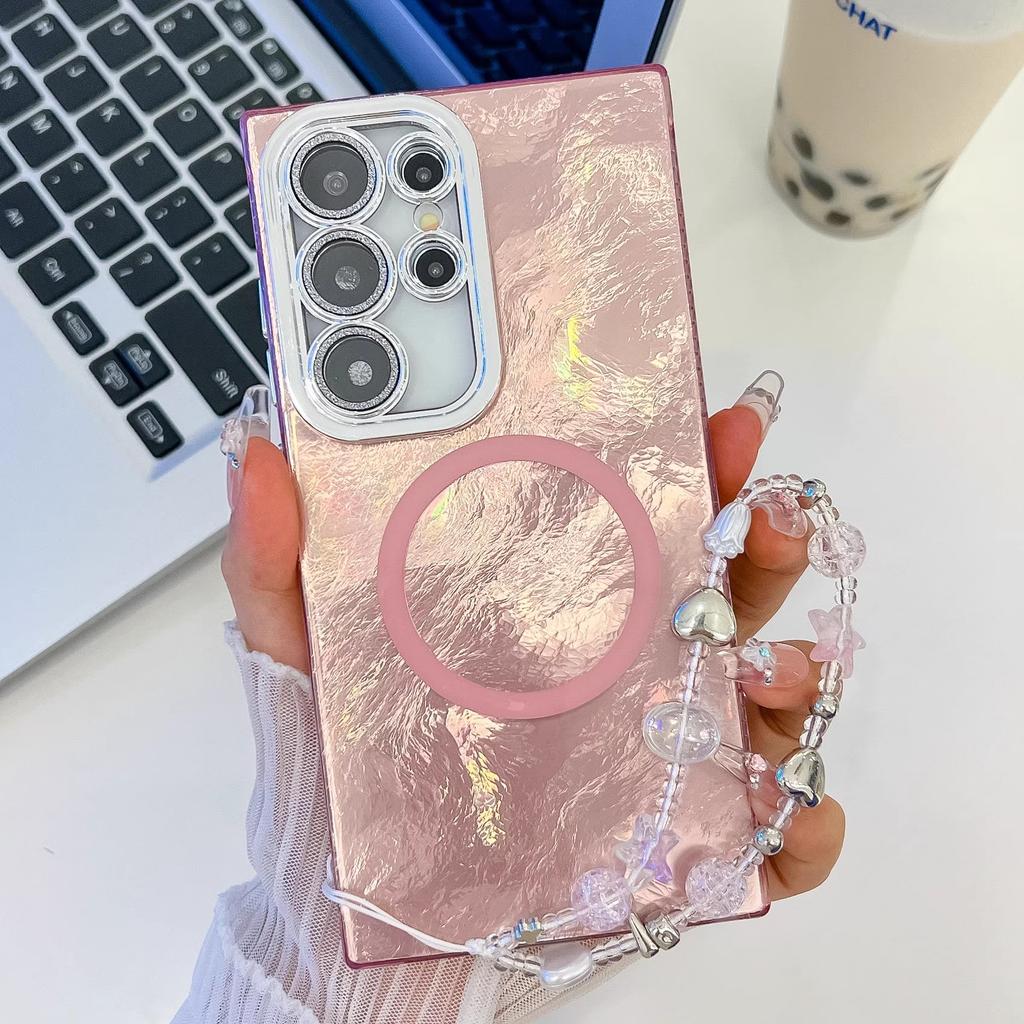 IMD collection laser tinfoil pattern suitable for Samsung S25Ultra mobile phone case s24FE wrinkle pattern A16 lens film