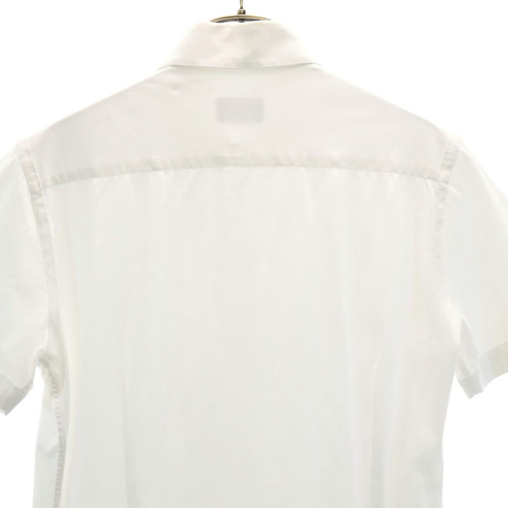 Giorgio Armani Made In Italy Short Sleeve Cotton Shirt 38 White Women Used