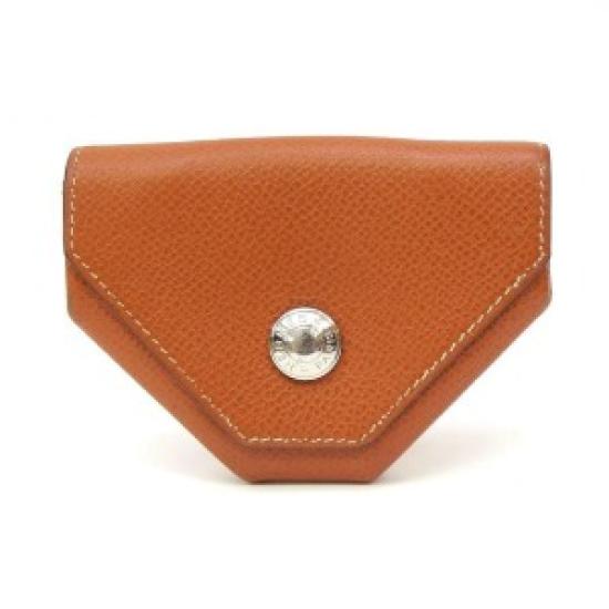 

USED HERMES Levan Quatre Coin Case Brown Epsom Leather I Stamp коричневий