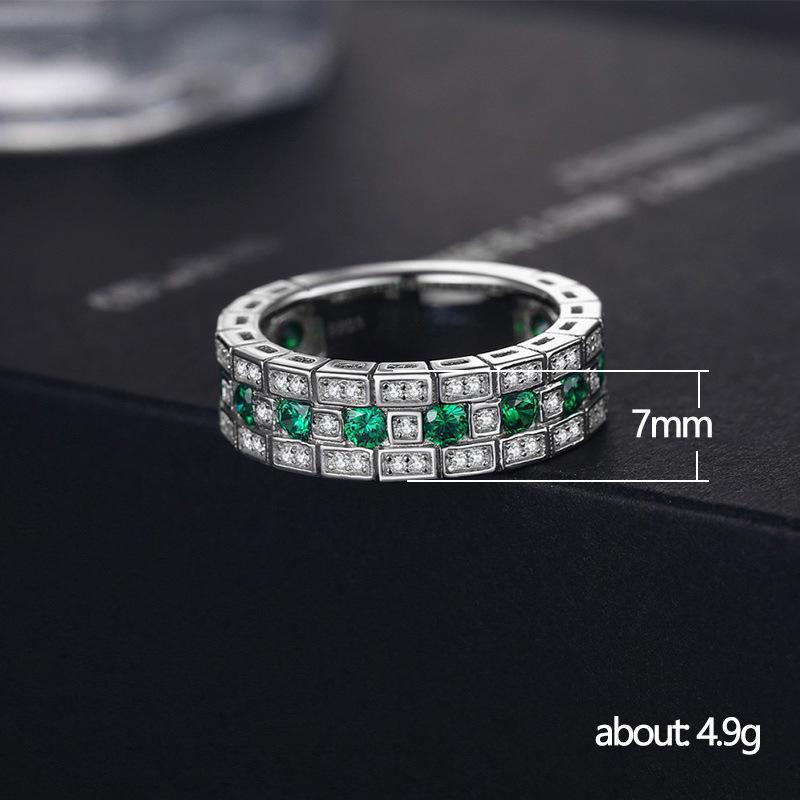 Cao Shi 2021 Retro Unisex Wide Band Diamond Ring for Index Finger