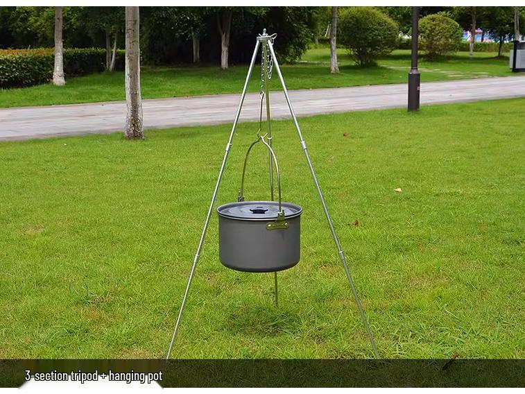 8L Ultra-Light Aluminum Hanging Pot for Camping & Cooking
