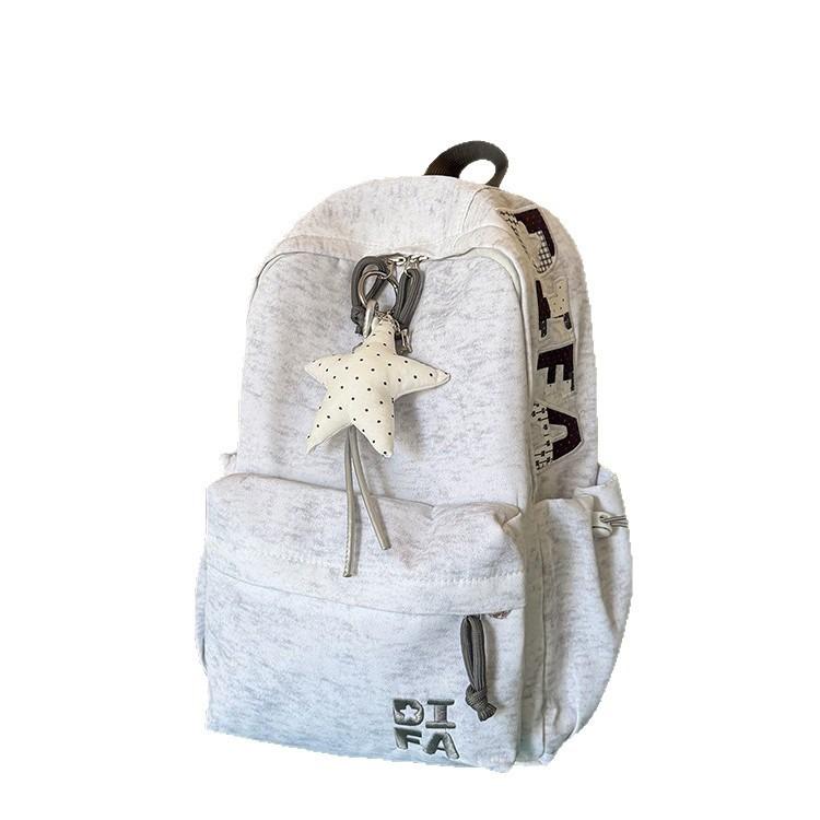 Schoolbag high value backpack student schoolbag women's new Korean version lightweight large capacity backpack versatile embroidery junior high school