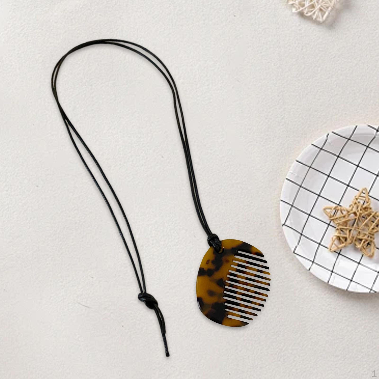 

Ожерелье-гребень с подвеской-подвеской из черной веревки, модный уникальный свитер Oval_Leopard print