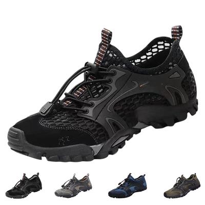 Men's Breathable Mesh Water Shoes Outdoor Hiking Trail Running Athletic Lightweight Quick Drying Sports Sneakers for Trekking