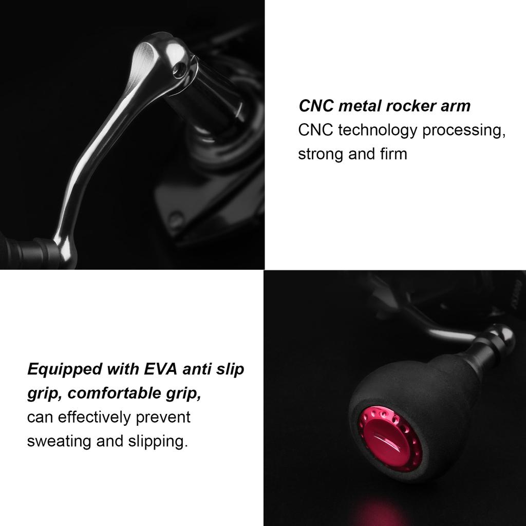 Metal Spinning Fishing Reel CNC with EVA Grip Metal Rocker Arm Long Throw Fishing Line WheelFS2000