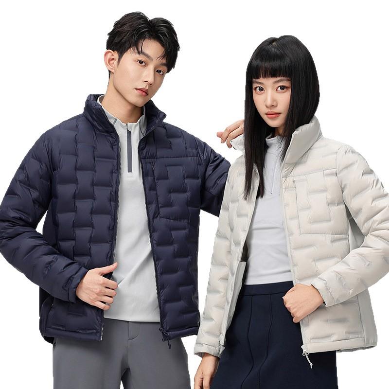 Autumn and winter new stand-up collar light down jacket couple with the same white duck down casual fashion warm light jacket