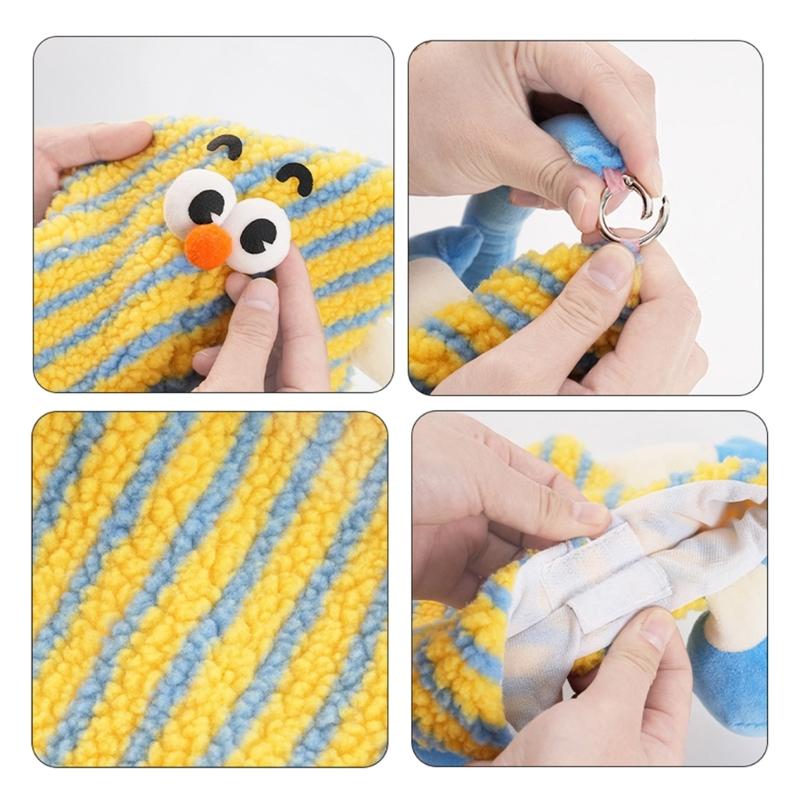 Stylish Tissue Wrap Storage Bag with Elegant Charm Cartoon Convenient Pocket Tissue Holder for Household Everyday Use
