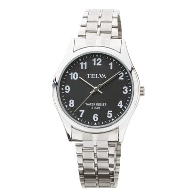 [Clefer] Analog Men's Watch Waterproof Metal Band Silver TE-AM148-BKS