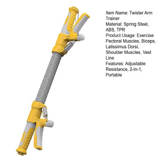Twister Armtrainer Griffkraftstärker Einstellbarer Widerstand 2-in-1 Power Twister Stange