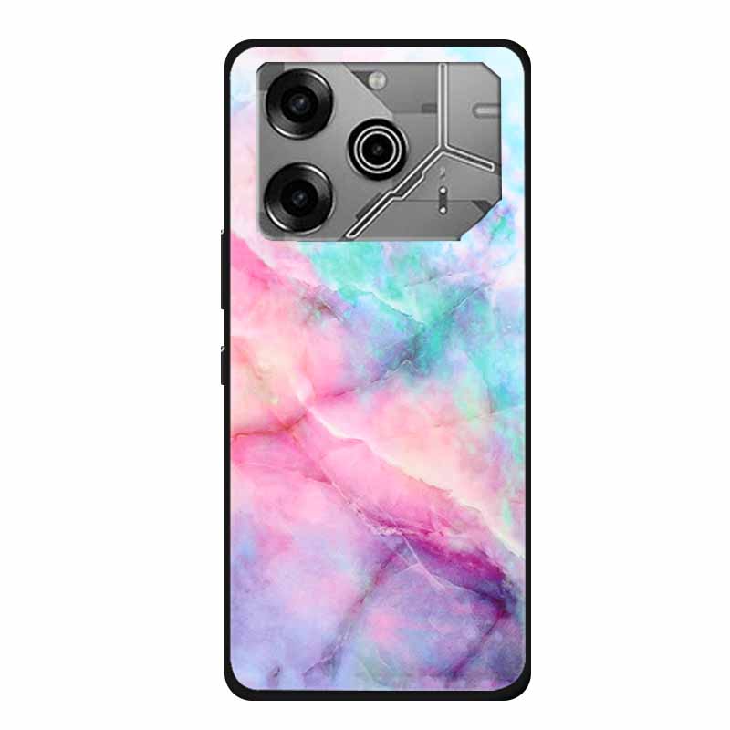 For Tecno Pova 6 Pro Case Marble TPU Silicone Soft Back Cover Phone Cases for Tecno Pova6Pro 5G LI9 Protector Mica Painted Coque