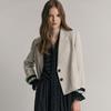 Out Pocket Roll Up Point Back Slit Crop Jacket Zb10qj302on