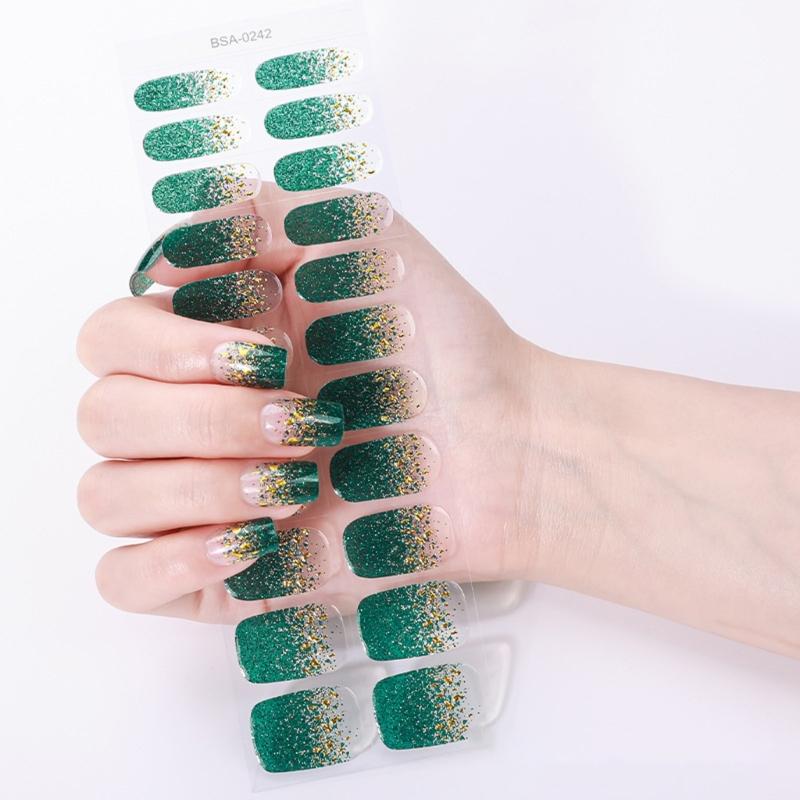 Easy Application Gel Nail Wraps Full Cover Manicure No Nail Lamp Needed Home Manicure Essential for Home Use