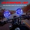 1Pair 3 Inch Motorcycle Stereo Bluetooth Speaker Motorbike Audio MP3 FM Radio with Led Atmosphere