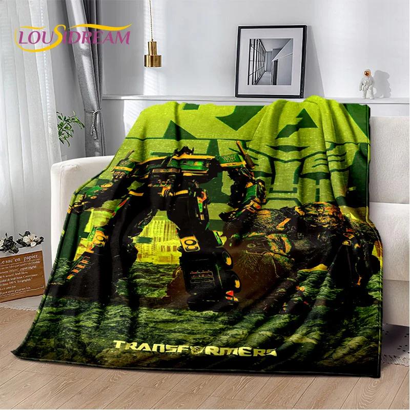 3D T-Transformers Cartoon Autobots Blanket,Soft Throw Blanket for Home Bedroom Bed Sofa Picnic Travel Office Rest Cover Blanket