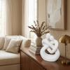 Abstract Design 3D Printed Figure Romantic Couple Embracing Sculpture  Home Decoration