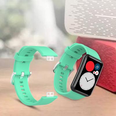 1 Set Watch Band Soft Adjustable Silicone Wristband Bracelet Replacement for Huawei Watch Fit (TIA-B09/TIA-B19)