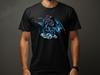 Fantasy Blue Dragon T-Shirt, RPG Gamer Tee, Tabletop Gaming Shirt, Roleplaying G