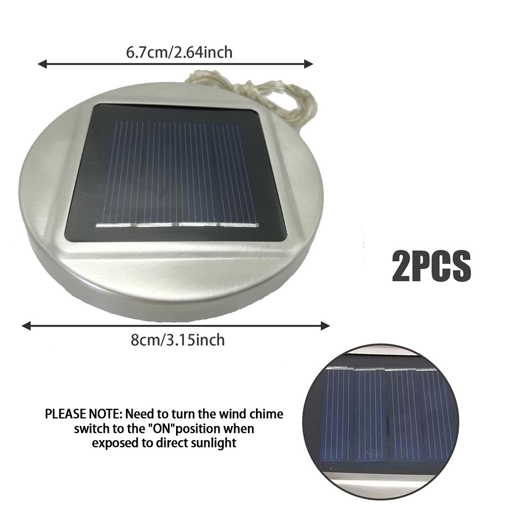 2pieces Solar Light Replacement Top Panels For Garden Lights 5cm Waterproof LED Outdoor String Light