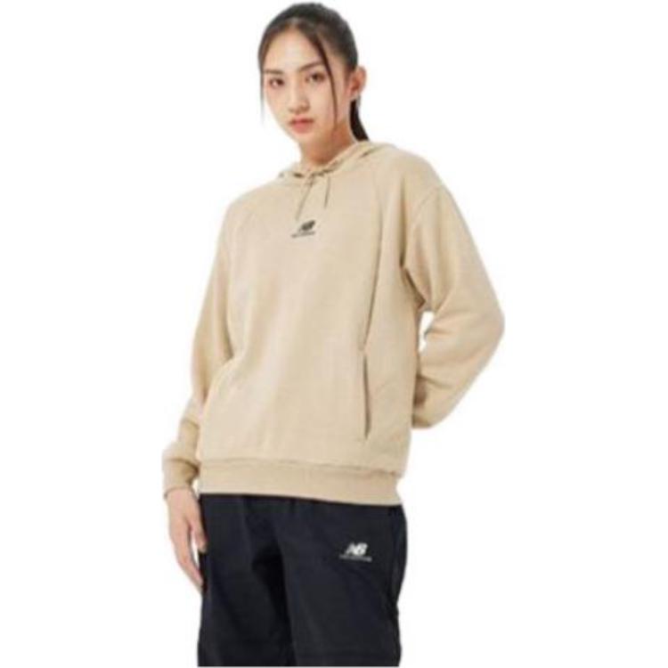 New Balance Sweatshirts Women's Khaki Hooded Moderate Other AWT23341-INC
