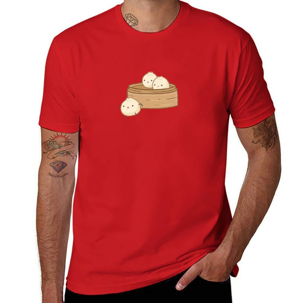 Cute Runaway Dim Sum Bao Tshirt Blouse boys whites Short sleeve tee funnys t shirts for men pack
