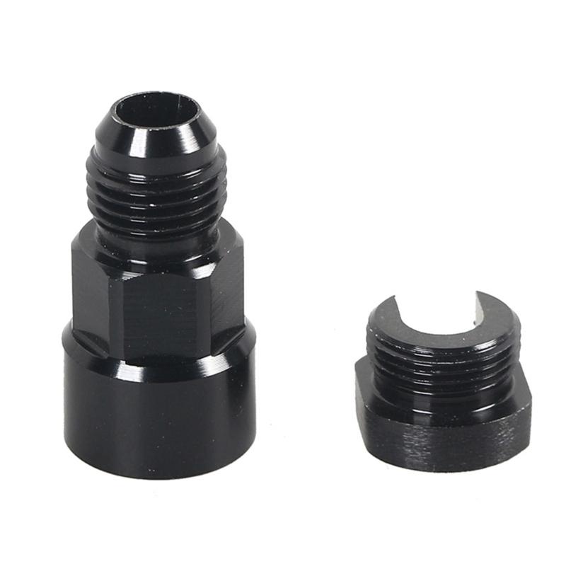 6AN 8AN Male Flares to 3/8 5/16 Hose Barb Straight Fitting Adapter AN6 3/8" AN6 5/16" Aluminum Black