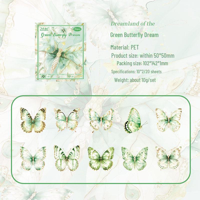 Yuezhen Fantasy Butterfly Dance Laser Waterproof PDA Sticker Pack