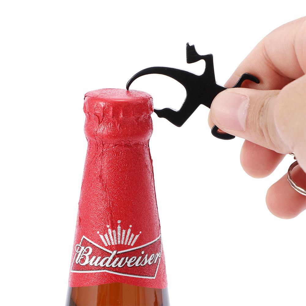 Creative Multifunction Alloy Beer Lizard Shape Aluminum Bottle Opener Keys Ring Corkscrew Openers