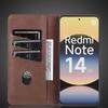Magnetische Adsorption Leder Passgenaue Hülle für Xiaomi Redmi Note 14 5G Global EUR RUS Klapphülle Schutzhülle Capa Fundas Coque