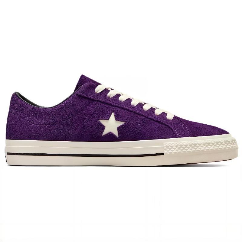 Converse One Star Pro Unisex Low Skate Shoes Comfort Anti-slip Wear-resistant Purple A08141C